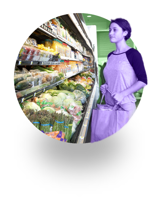 customer shopping in aisle