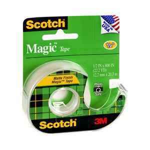 Scotch Clear Magic Tape .5" x 800`