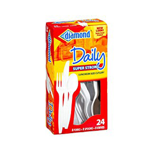 Diamond Plastic Utensil Combo Cutlery
