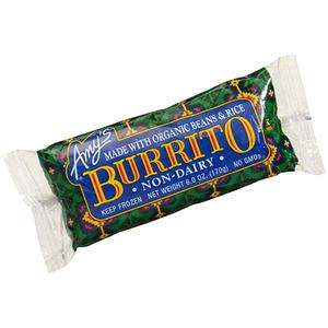 Amys Burrito - Dairy Free Bean & Rice