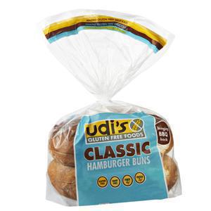 Udis Gluten Free Hamburger Buns Frozen